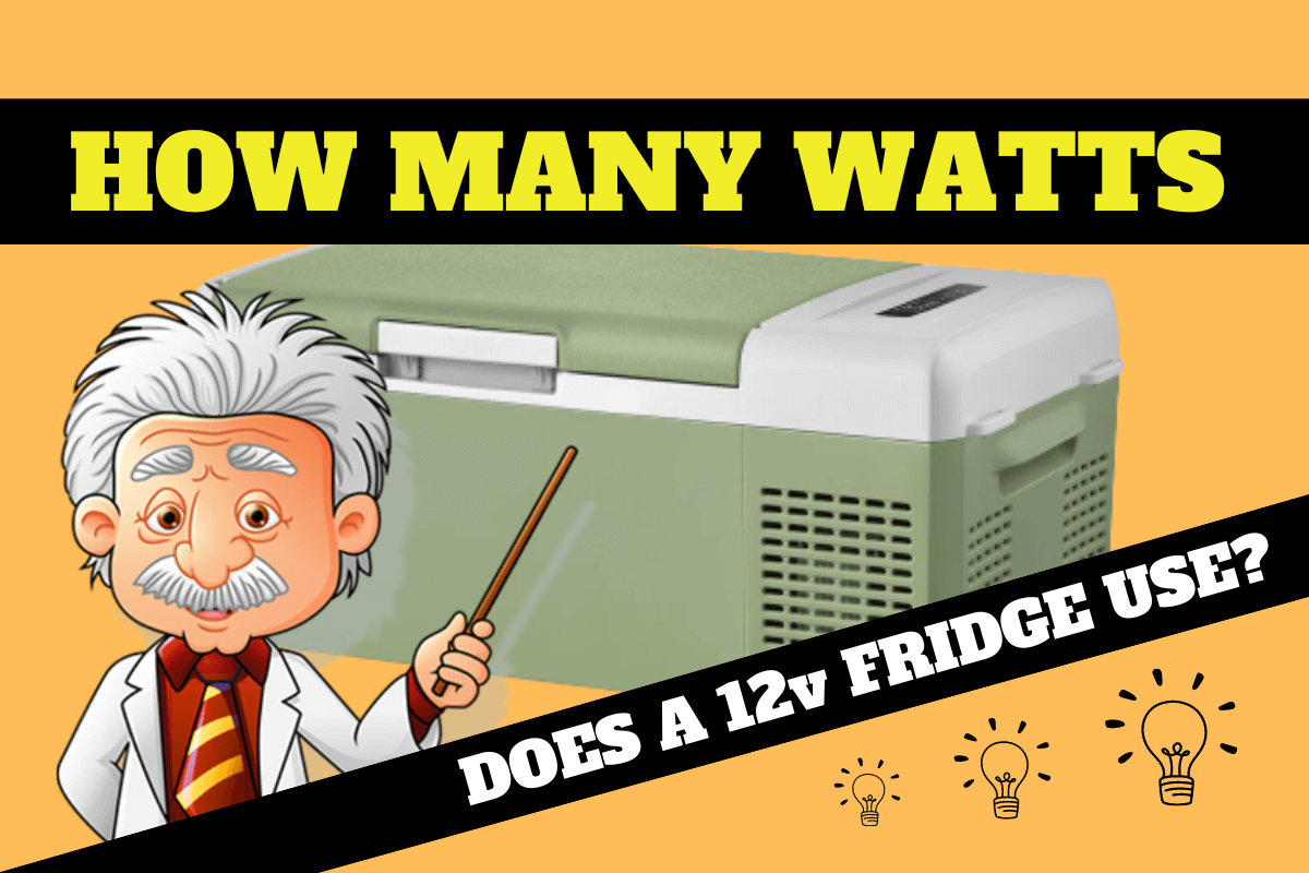 Figure out how many watts a 12v refrigerator uses.